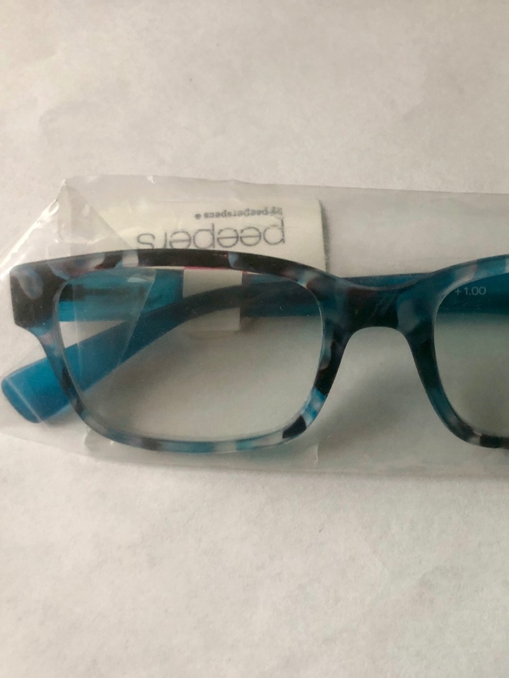 NEW PEEPERS BLUE MARBLE BLUE LIGHT FILTER READERS +1.00